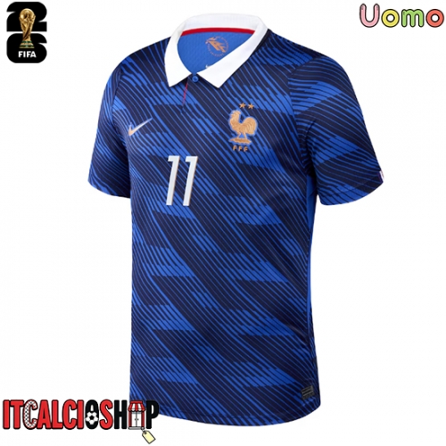 Francia Michael Olise #11 Prima Maglia Mondiali 2026 Manica Corta